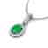 2 CTW Emerald & Micro Pave VS/SI Diamond Necklace - 2