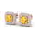 2.16 CTW Citrine & Micro VS/SI Diamond Earrings Halo