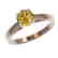 1 CTW Certified Intense Yellow SI Diamond Solitaire - 2