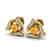 0.80 CTW Citrine & Micro Pave VS/SI Diamond Halo