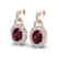 5 CTW Garnet And Micro VS/SI Diamond Pave Earrings Halo