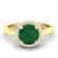 2 CTW Emerald & Halo VS/SI Diamond Micro Pave Ring 18K