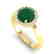 2 CTW Emerald & Halo VS/SI Diamond Micro Pave Ring 18K - 2