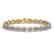 10.04 CTW Tanzanite & Diamond Halo Bracelet 10K Yellow