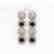 5.58 CTW Black & White Diamond Designer Earrings 18K