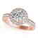 1.4 CTW Certified VS/SI Diamond Solitaire Halo Ring 14K - 2