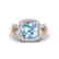 3.75 CTW Topaz & Micro VS/SI Diamond Ring 14K Rose Gold