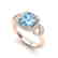 3.75 CTW Topaz & Micro VS/SI Diamond Ring 14K Rose Gold - 2