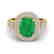 3.50 CTW Emerald & Micro Pave VS/SI Diamond Halo Ring