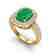 3.50 CTW Emerald & Micro Pave VS/SI Diamond Halo Ring - 2