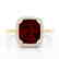 3 CTW Garnet & Micro Pave VS/SI Diamond Halo Ring 18K