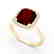 3 CTW Garnet & Micro Pave VS/SI Diamond Halo Ring 18K - 2