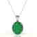9 CTW Emerald Designer Solitaire Necklace 18K White - 2