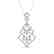 1.50 CTW Micro Pave VS/SI Diamond Necklace Dangling 14K - 2