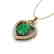 4 CTW Emerald & VS/SI Diamond Designer Inspired Heart - 2
