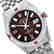 Rolex Men's Stainless Steel, QuickSet, Diam/Ruby Dial &