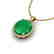 12 CTW Emerald & Micro Pave VS/SI Diamond Halo Necklace - 2