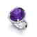 10 CTW Amethyst & Micro Pave VS/SI Diamond Halo Ring - 2