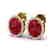5.50 CTW Ruby & Micro VS/SI Diamond Halo Solitaire
