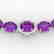 175 CTW Amethyst & VS/SI Diamond Halo Micro Eternity
