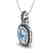 2.50 CTW Sky Blue Topaz & Black, Micro VS/SI Diamond - 2