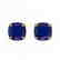 4 CTW Cushion Cut Sapphire Designer Solitaire Stud