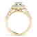 3 CTW Certified VS/SI Diamond Solitaire Halo Ring 14K - 2