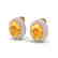 8 CTW Citrine & Micro Pave VS/SI Diamond Earrings 14K