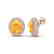 8 CTW Citrine & Micro Pave VS/SI Diamond Earrings 14K - 2