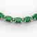 40 CTW Emerald Eternity Tennis Necklace 14K White Gold