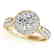 2 CTW Certified VS/SI Diamond Solitaire Halo Ring 14K - 2