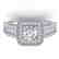2 CTW Certified VS/SI Diamond Art Deco Halo Ring 18K