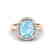 2.50 CTW Aquamarine & Micro Pave VS/SI Diamond Ring