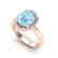 2.50 CTW Aquamarine & Micro Pave VS/SI Diamond Ring - 2