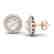 2 CTW Micro Pave VS/SI Diamond Stud Earrings Halo 14K - 2