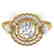 1.9 CTW Certified VS/SI Diamond Art Deco 3 Stone Ring