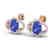 3.50 CTW Tanzanite & Micro Pave VS/SI Diamond Earrings