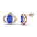3.50 CTW Tanzanite & Micro Pave VS/SI Diamond Earrings - 2