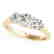 1 CTW Certified VS/SI Diamond 3 Stone Solitaire Ring - 2