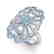 2.25 CTW Micro Pave Blue & White VS/SI Diamond Designer