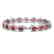16.93 CTW Tourmaline & Diamond Halo Bracelet 10K White - 2