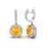 4 CTW Citrine & Micro Pave VS/SI Diamond Designer Halo - 2