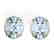 18 CTW Aquamarine Designer Solitaire Stud Earrings 18K