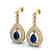 2.25 CTW Sapphire & Micro Pave VS/SI Diamond Earrings