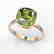 6 CTW Cushion Cut Green Tourmaline Designer Solitaire - 2