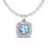 1.08 CTW Sky Blue Topaz & Micro VS/SI Diamond Necklace