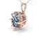 1 CTW VS/SI Oval Diamond Solitaire Necklace 14K Rose