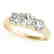 1.3 CTW Certified VS/SI Diamond 3 Stone Ring 14K Yellow