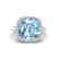 6 CTW Sky Blue Topaz & Micro Pave Halo VS/SI Diamond