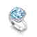 6 CTW Sky Blue Topaz & Micro Pave Halo VS/SI Diamond - 2